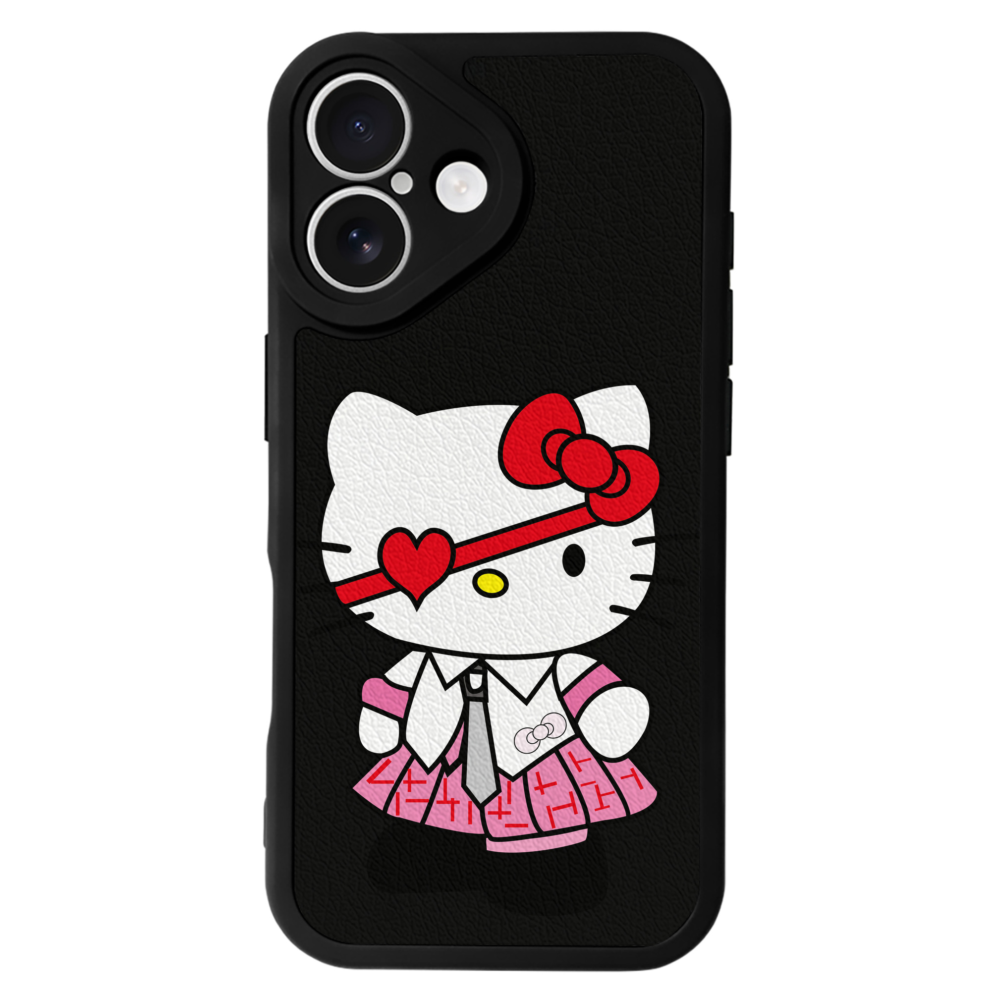 （画像用） Hello Kitty ハローキティ 【iPhone 16シリーズ対応】シリコンスマホケース（レザー調） 材質：シリコン